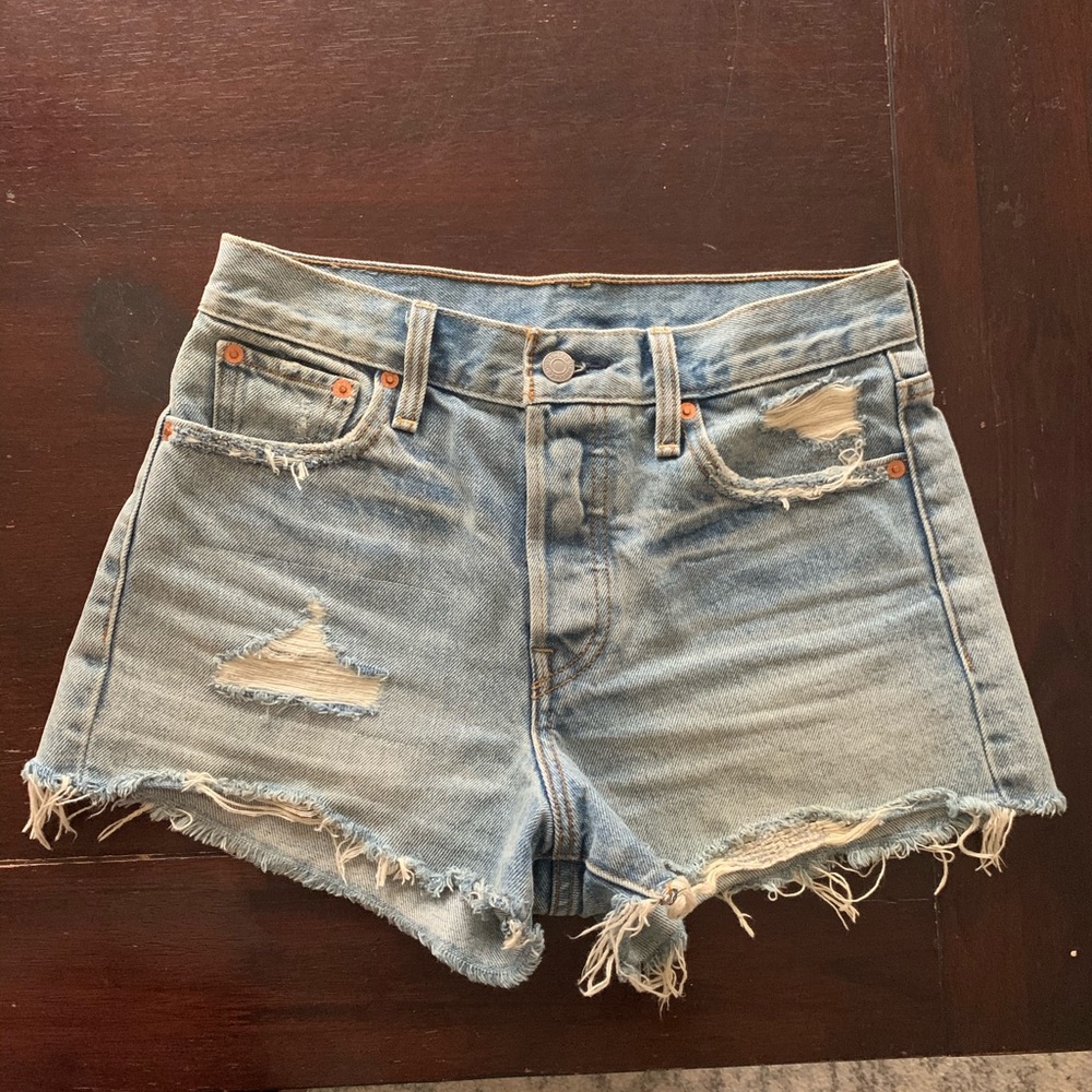 Levi’s denim women’s shorts (distressed)